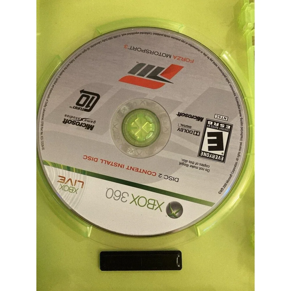 Forza Motorsport 3 Xbox 360 - Disc 1 & Disc 2 Content Install - Authentic